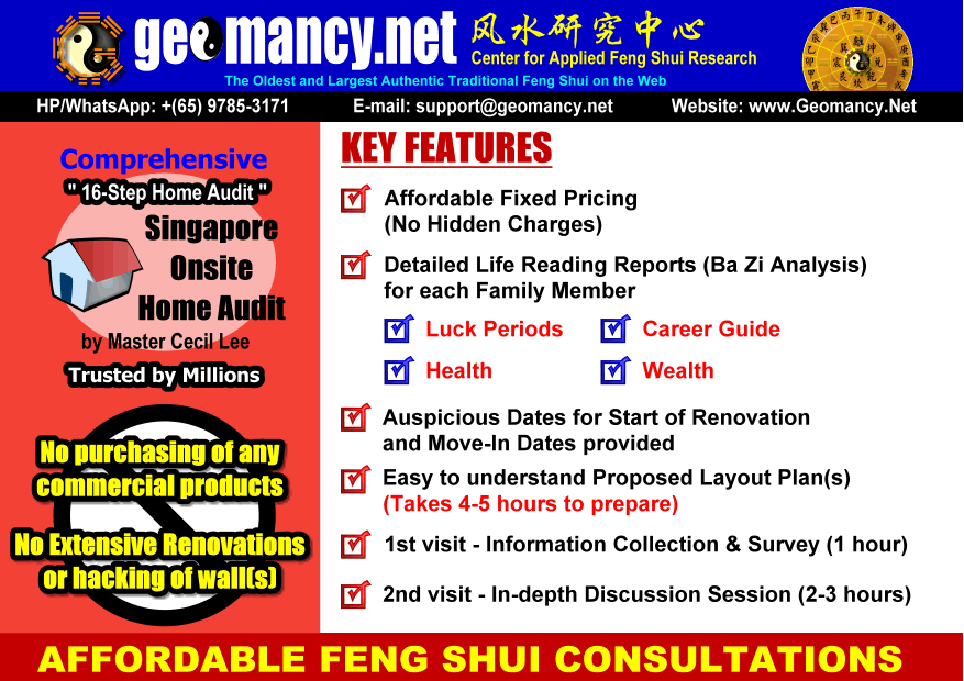 Comprehensive Singapore Onsite Feng Shui Consultation