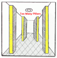 Too many pillars
