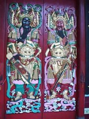 Temple with picture of doorgods 4