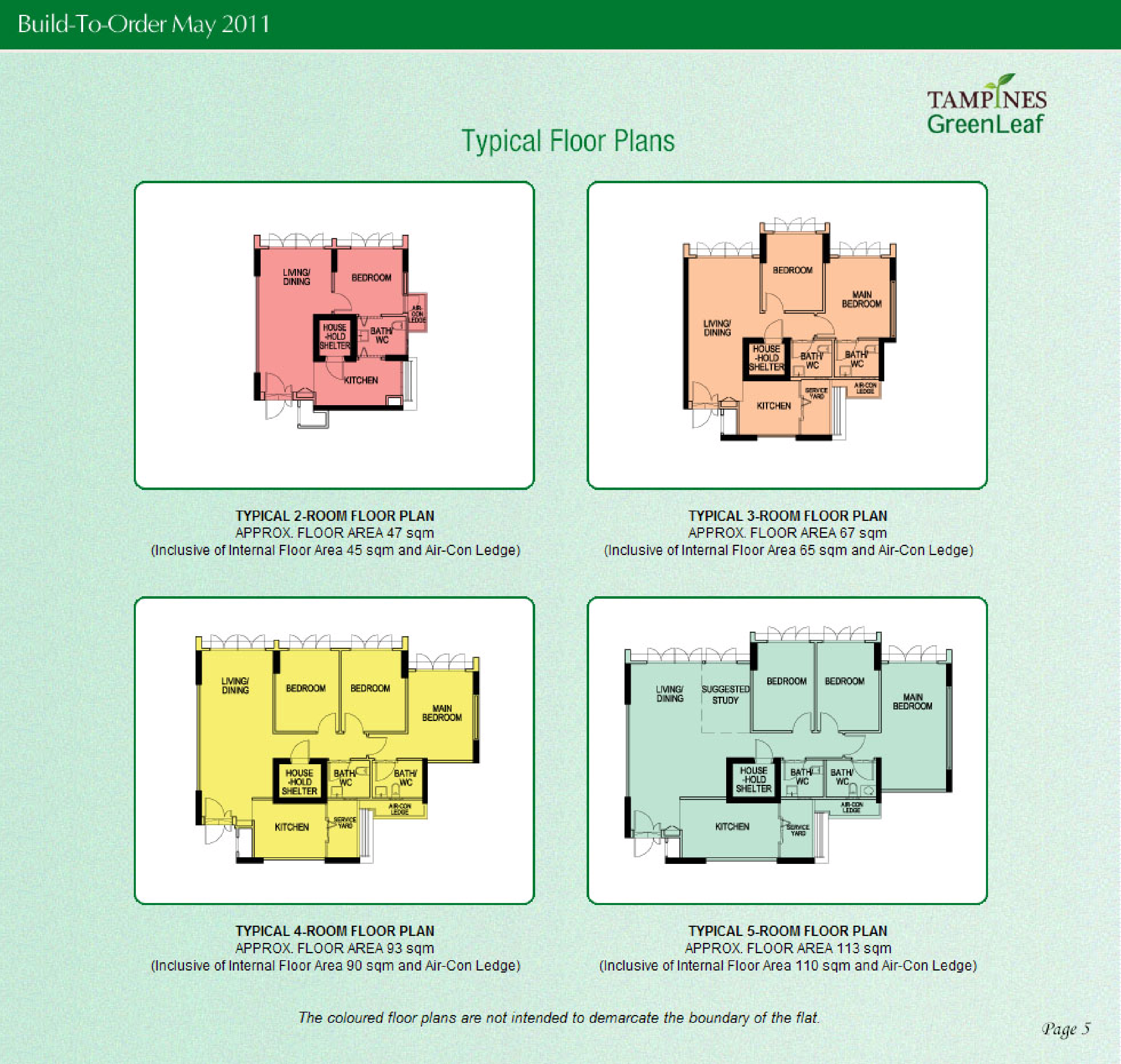 HDB Tampines Greenleaf BTO launched in May 2011 site plan