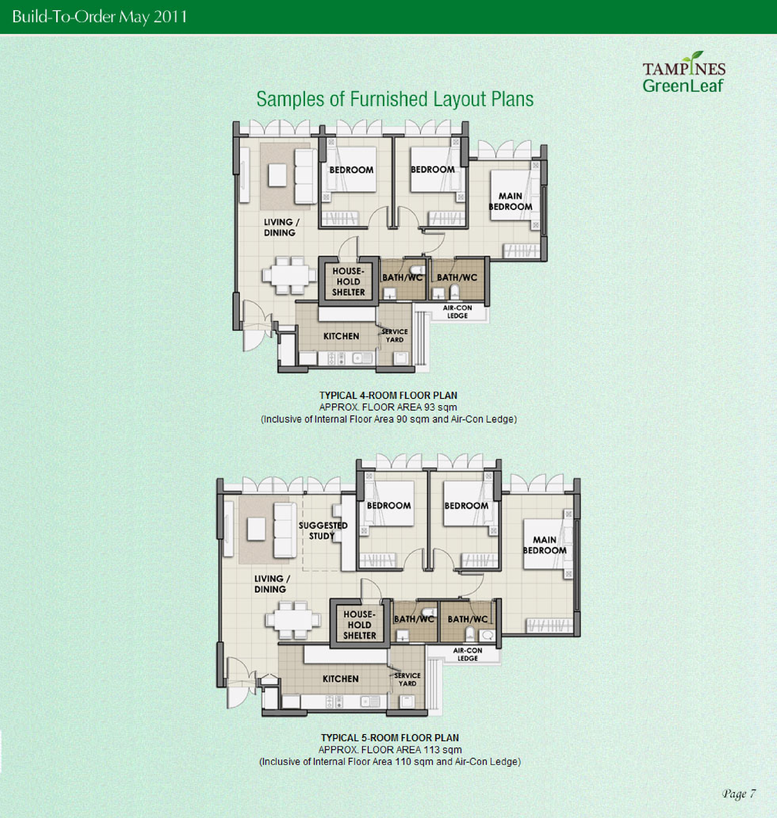 HDB Tampines Greenleaf BTO launched in May 2011 site plan