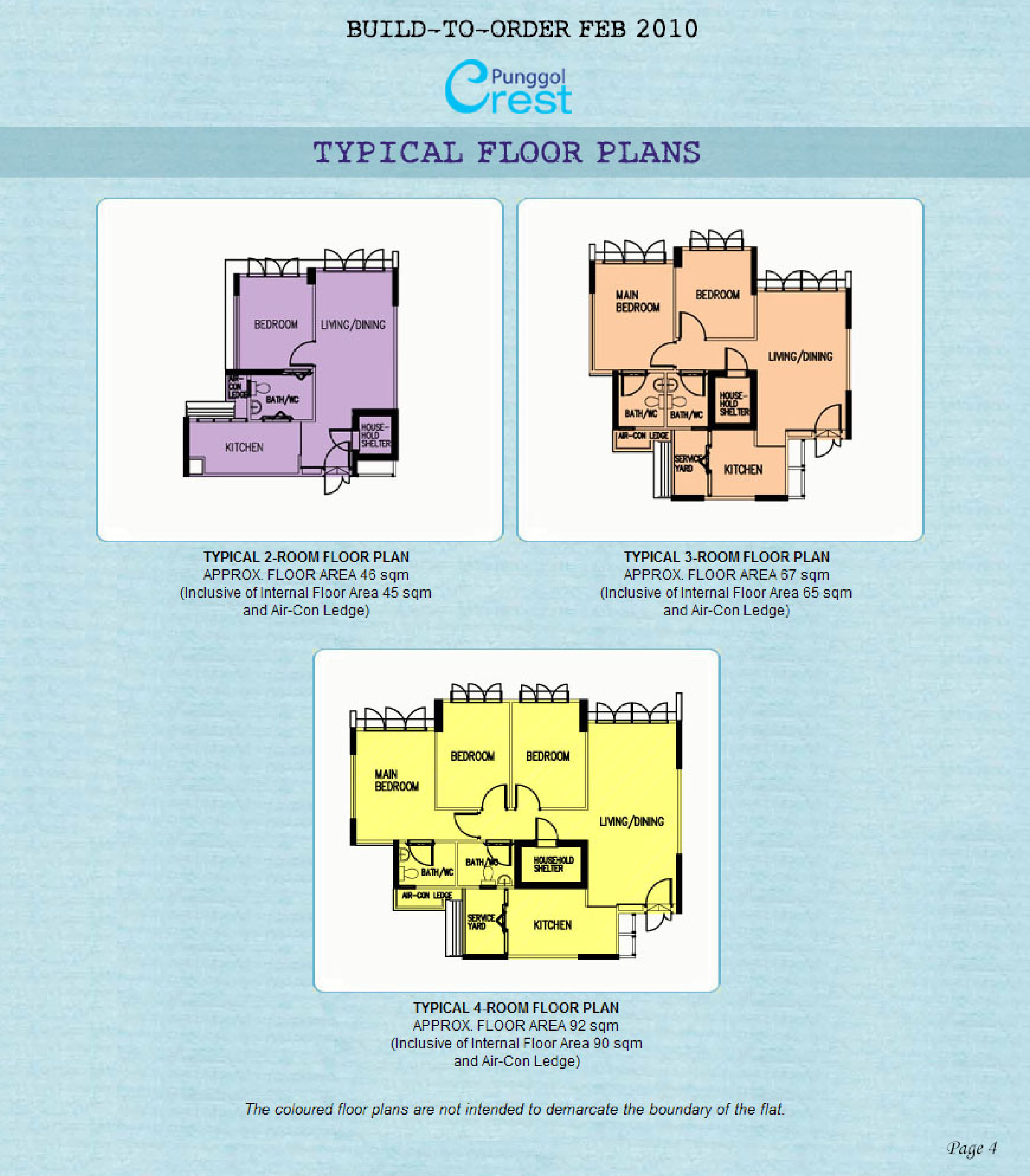 Hdb Punggol Crest Bto Launched In 2010 Site Plan And Floor Plans