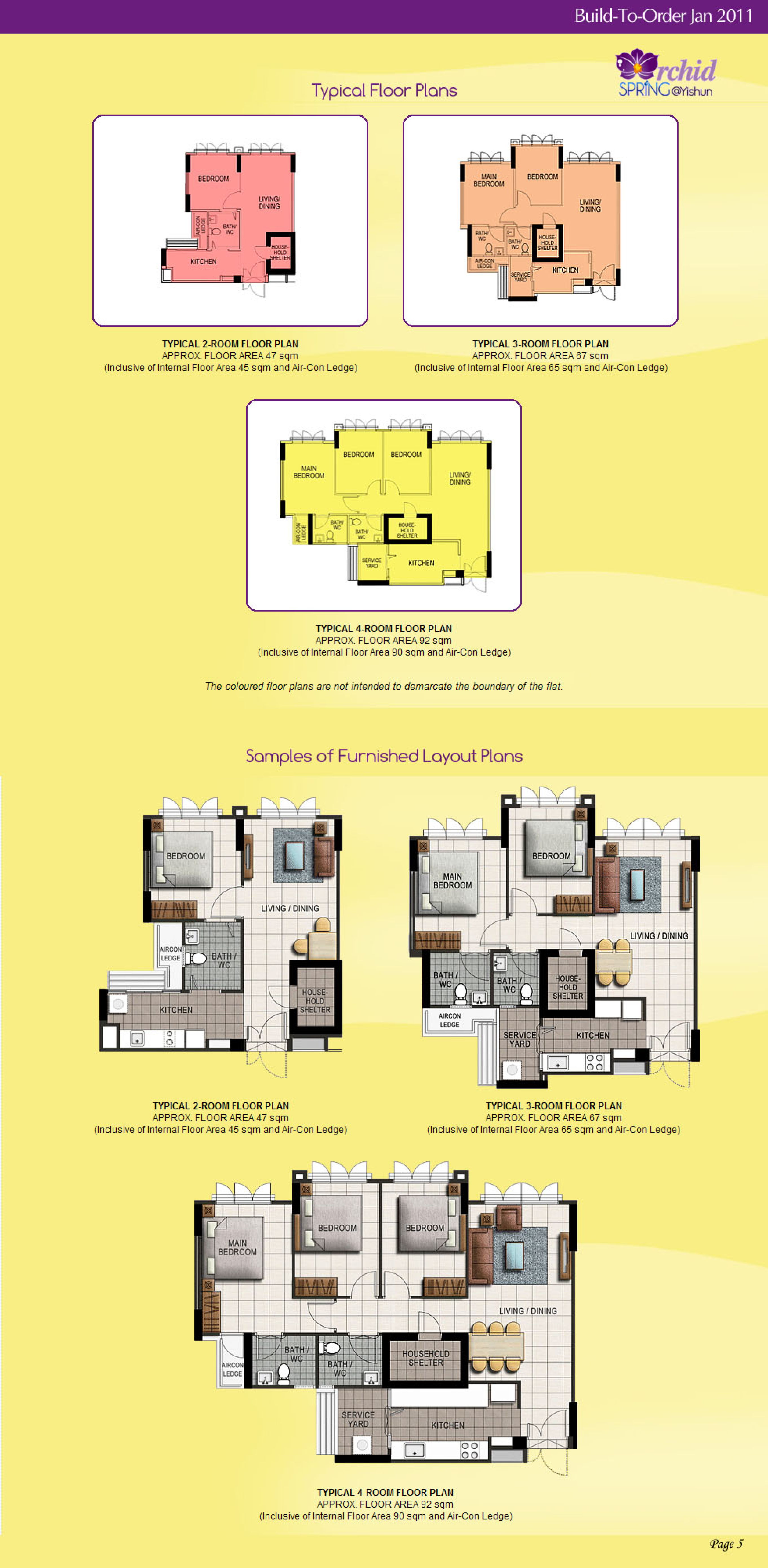 HDB Orchid Spring at Yishun BTO launched in 2011 site plan