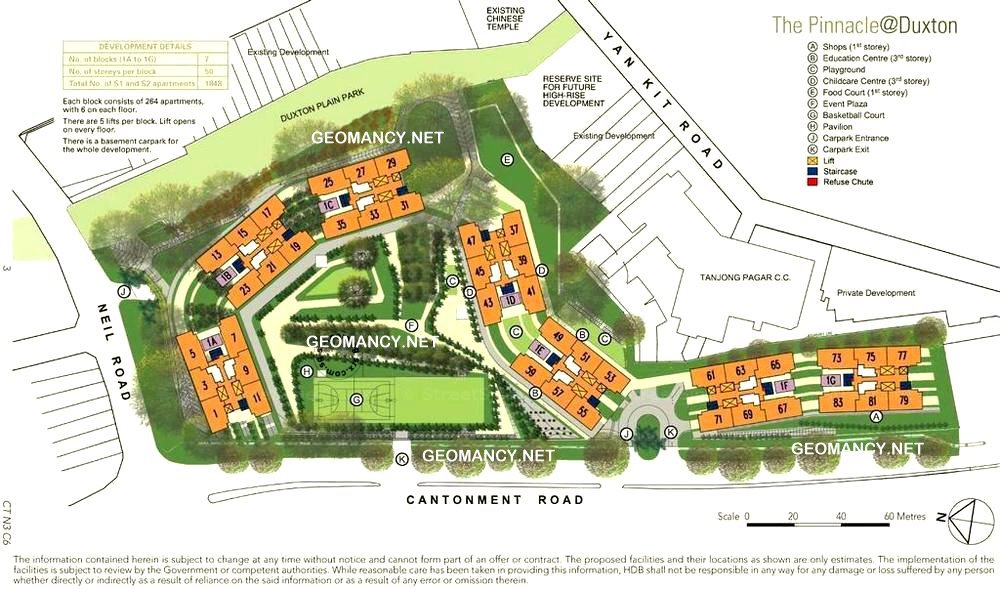 HDB Pinnacle at Duxton Site plan and Floor plan Around