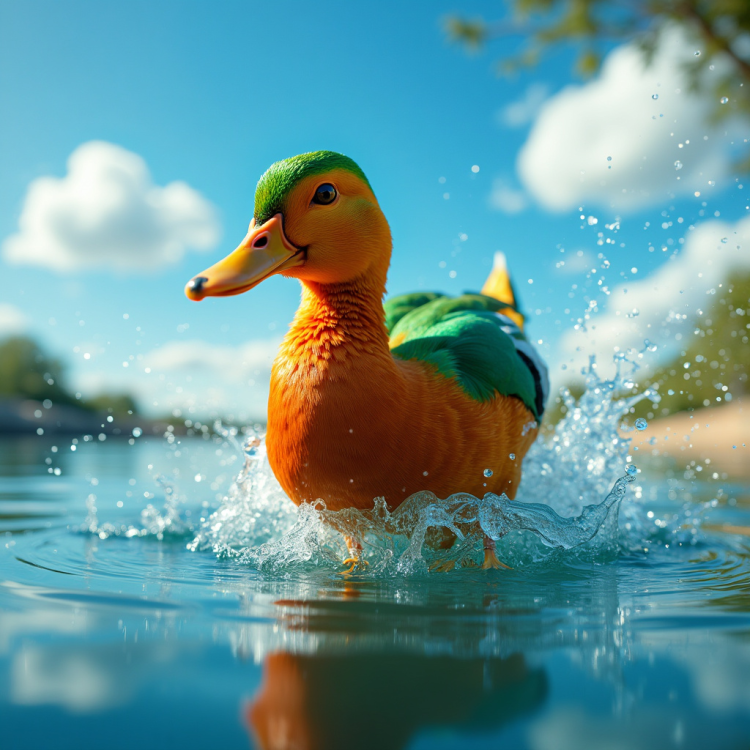 image of duck running on water.png